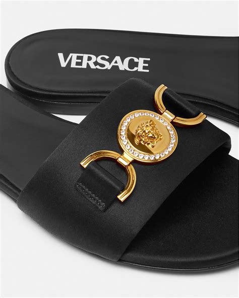 versace collection schuhe damen|versace satin sandals.